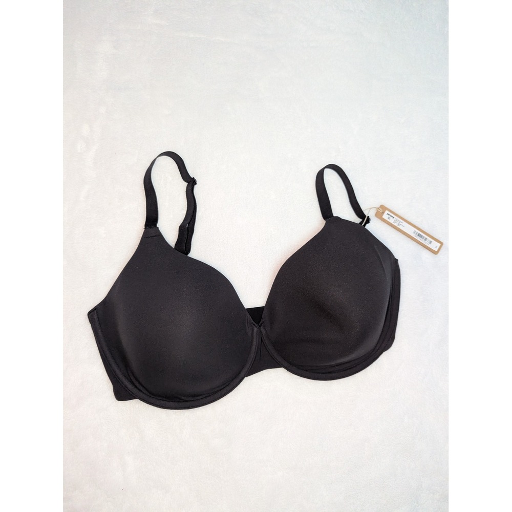 Skims Fits Everybody T-Shirt Bra Onyx Black Underwire BR-UWR-2294 36DD NEW